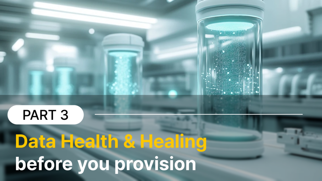 The foundation: data health & healing before you provision