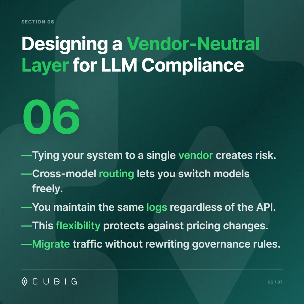 Section 6: Designing a Vendor-Neutral Layer for LLM Compliance