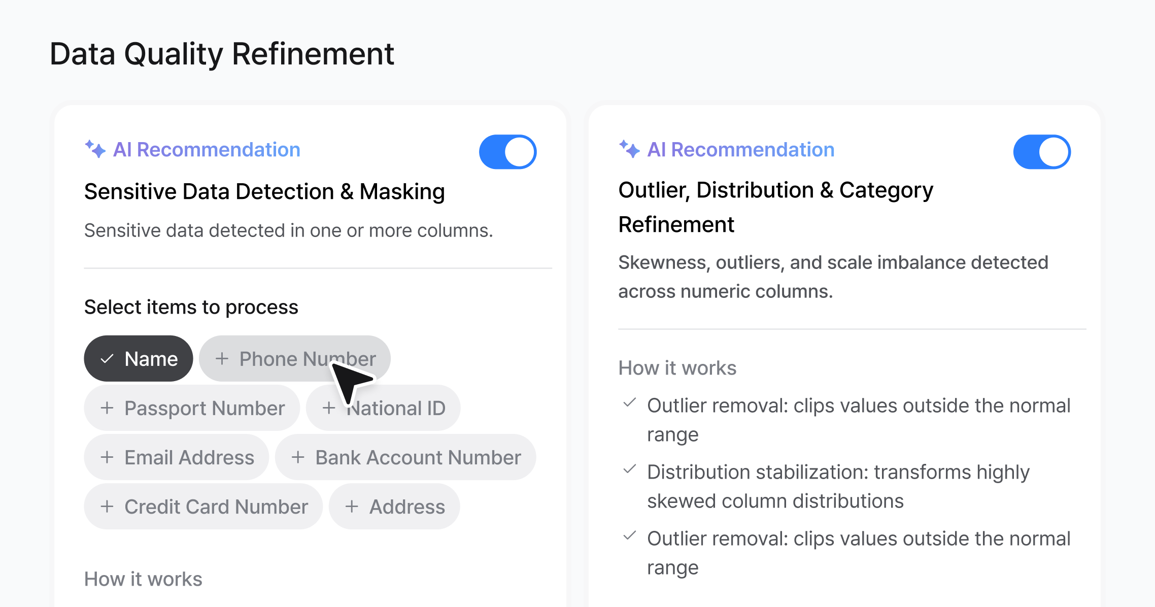 Syntitan refinement: fixing data values and context before release