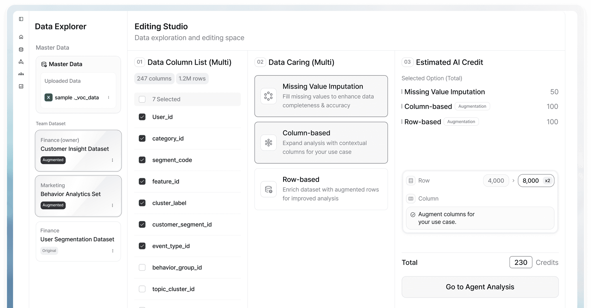 SynTitan 플랫폼 — Data Explorer 및 Editing Studio