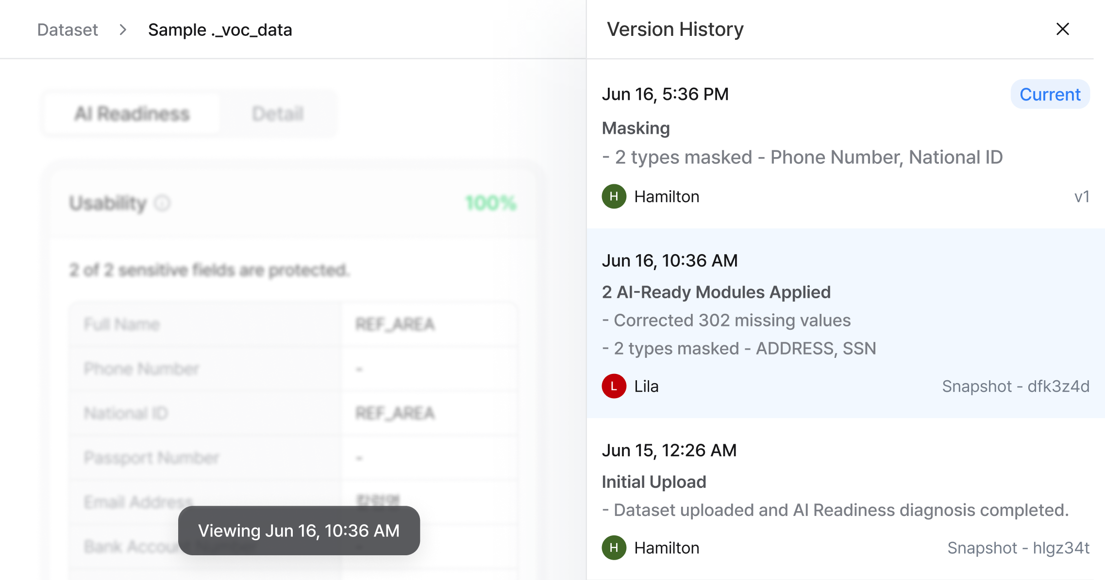 Syntitan version history: reproducible release states with a change manifest (Release v2, v1)