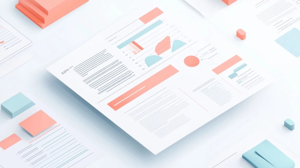 data analytics report isometric illustration