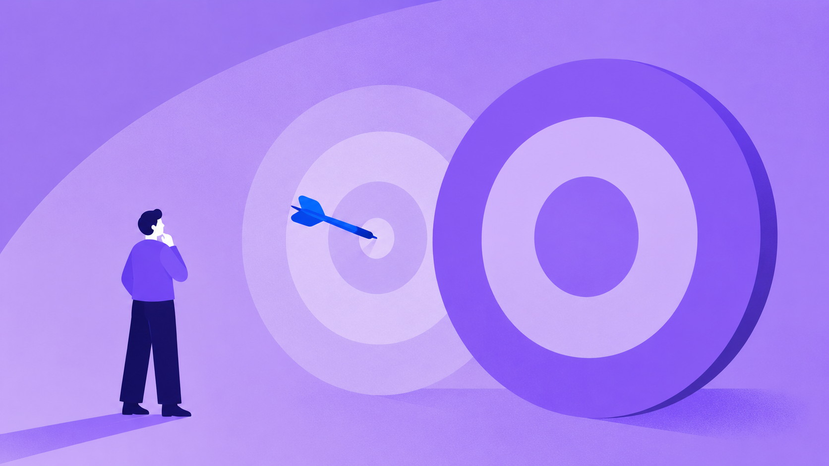 ai ready data person aiming at target