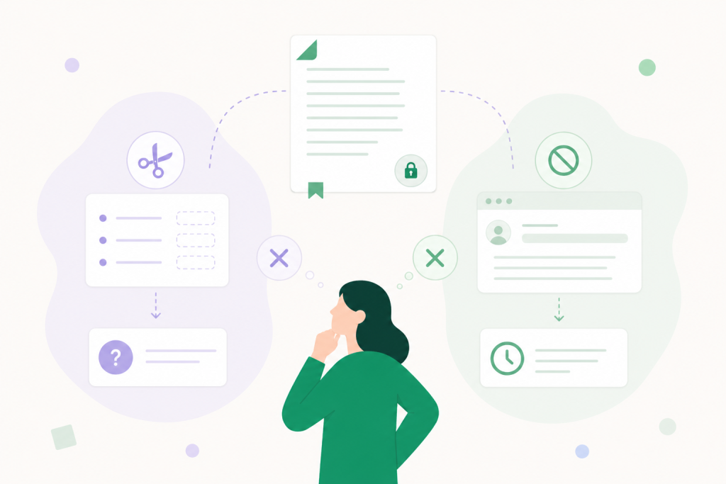 Illustration showing that masking and redaction leave data unusable for an AI workflow