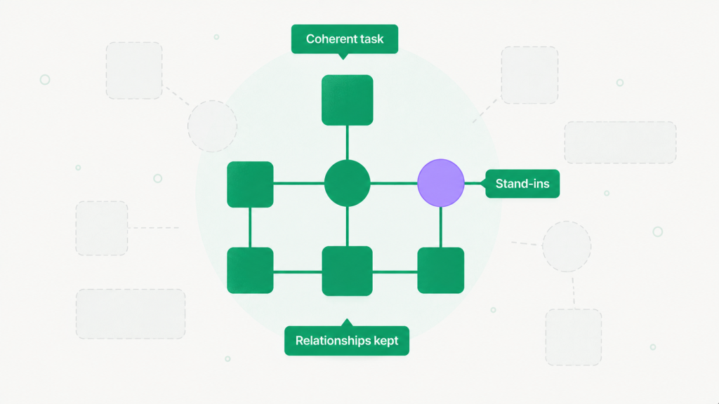 Diagram: Enablement keeps task readable