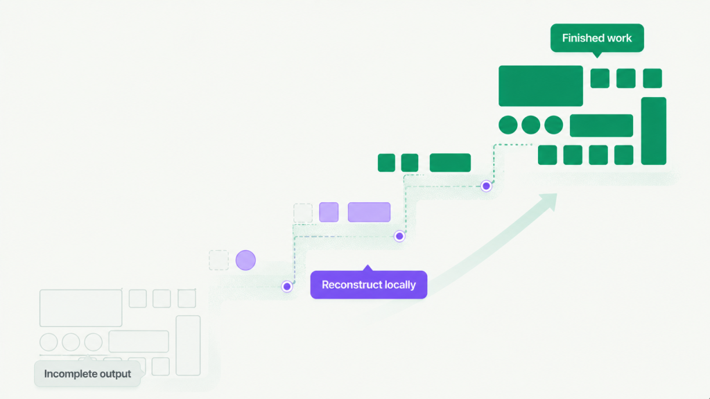 Diagram: Workflow returns finished
