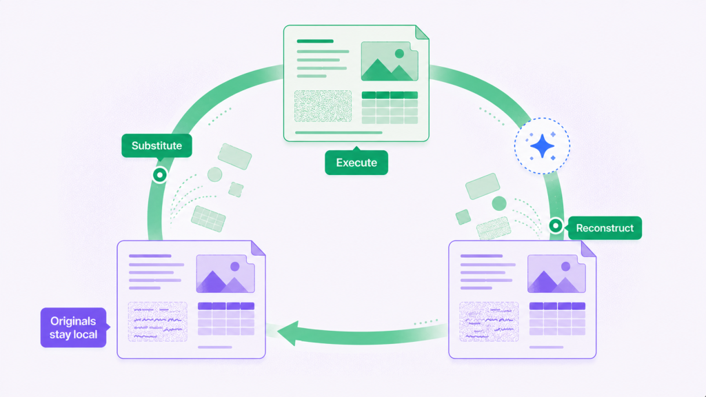 Diagram: Substitute execute reconstruct