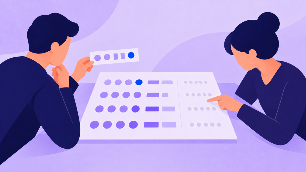 Synthetic data validation illustrated by two analysts reviewing the same sample for task utility and privacy.
