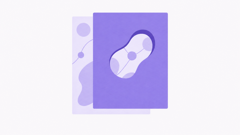 Abstract research folio with a violet protective overlay for the GPT-6 Astra enterprise data-path article