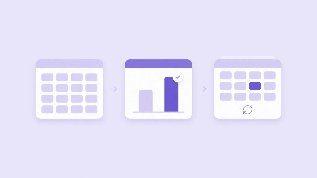 Three-step AI readiness flow: a cleaned data table, a before-and-after comparison with a check mark, and a changed cell flagged for recheck