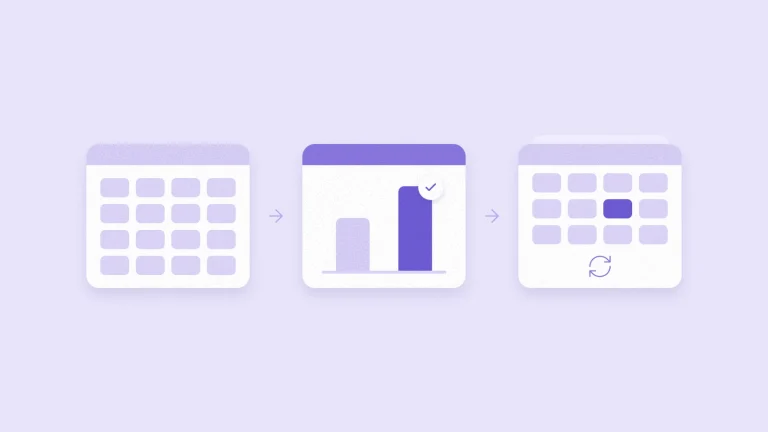 Three-step AI readiness flow: a cleaned data table, a before-and-after comparison with a check mark, and a changed cell flagged for recheck